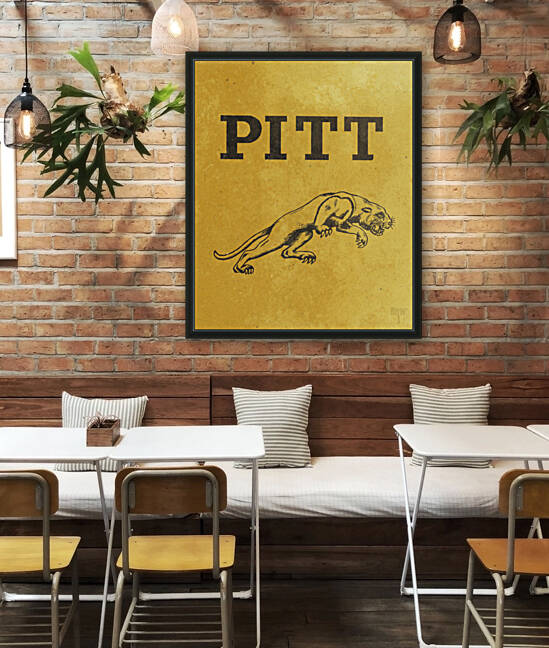 1952 Pitt Panther Art by Row One Brand