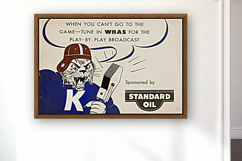 Vintage Kentucky Wildcat WHAS Radio Advertisement by Row One Brand