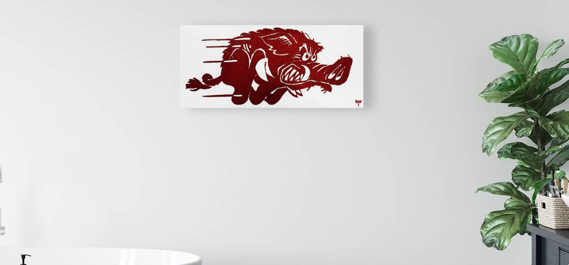 1981 Arkansas Razorback Art by Row One Brand