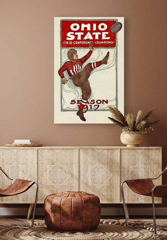 1917 Ohio State Buckeyes Football Art by Row One Brand