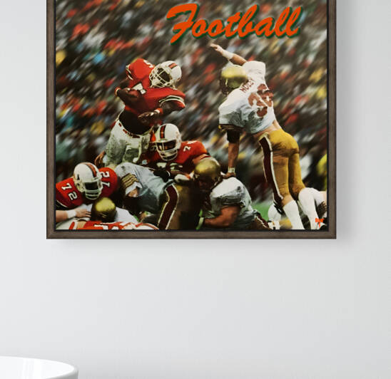 1985 Miami Hurricanes Football Art Remix by Row One Brand