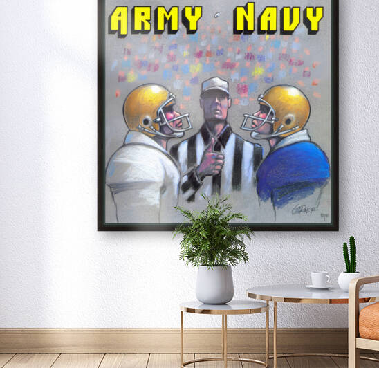 1988 Army vs. Navy Football Art by Bill Garner by Row One Brand