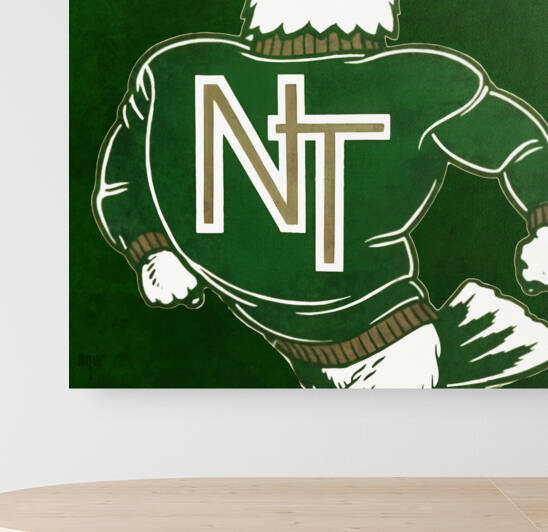 Vintage North Texas Eagle Art by Row One Brand