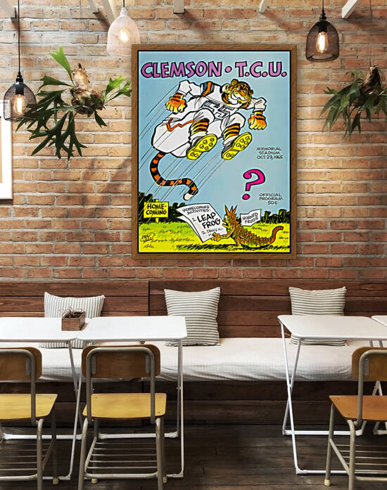 1965 Clemson vs. TCU Football Cover Art by Row One Brand