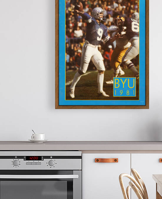 1981 BYU Cougars Football Art by Row One Brand