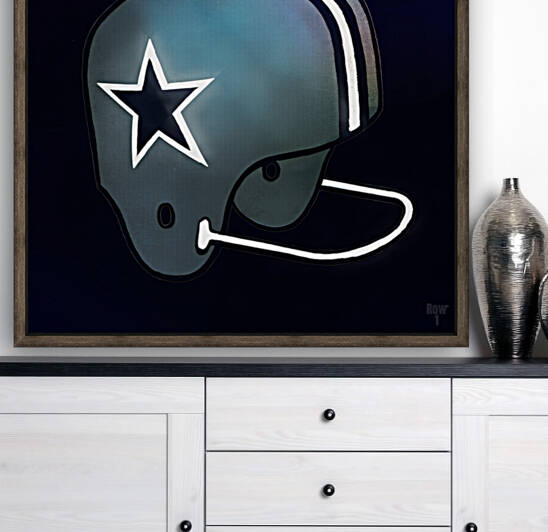 1964 Dallas Cowboys Throwback Helmet Art by Row One Brand