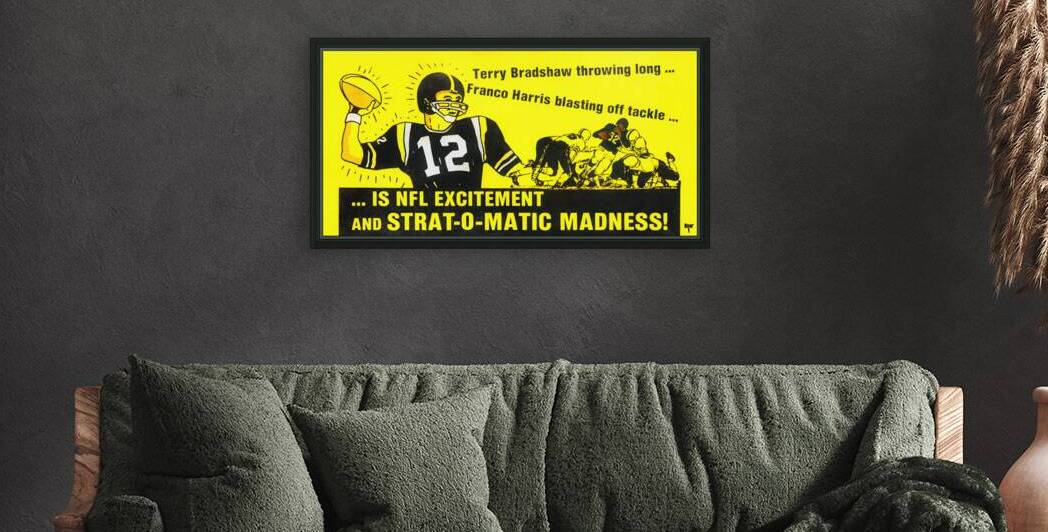 1980s StratOMatic Football Game Ad by Row One Brand