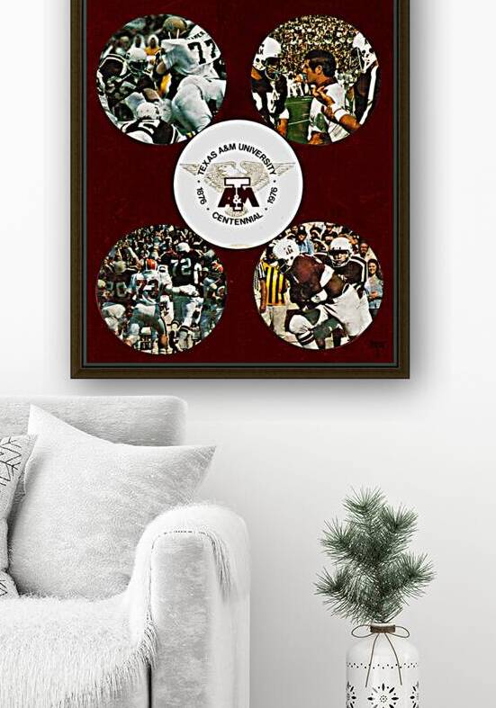 1976 Texas A&M Aggies Football Art by Row One Brand