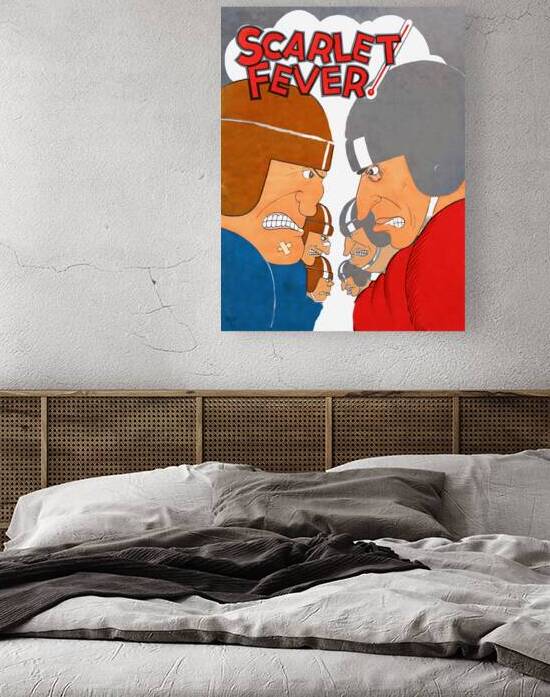 Vintage Scarlet Fever Football Art by Row One Brand