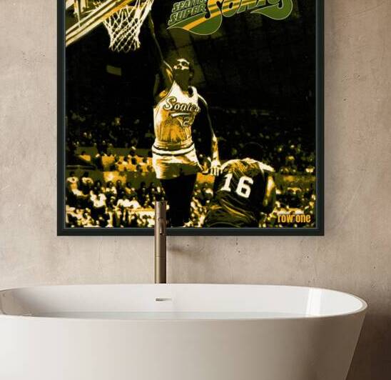 1972 seattle supersonics art  by Row One Brand