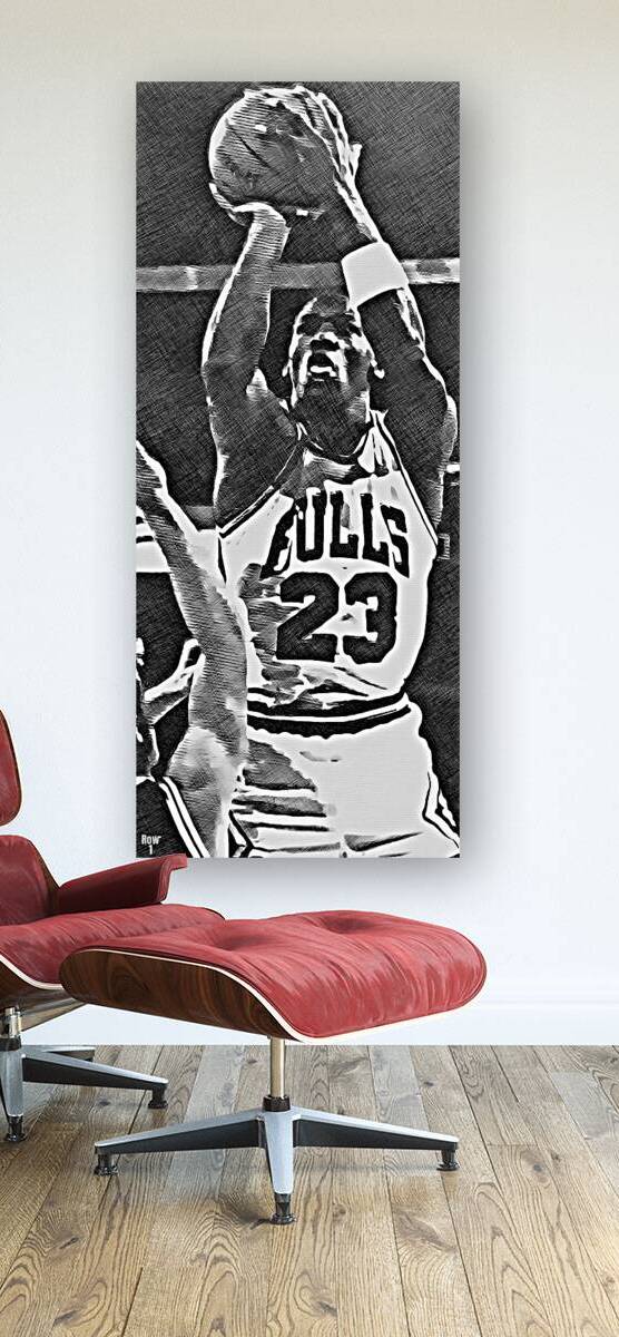 1988 Michael Jordan Jump Shot Sketch by Row One Brand