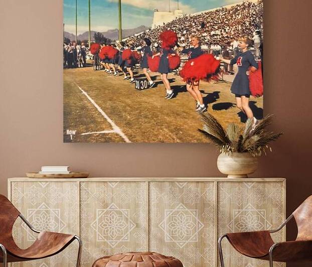 Vintage Arizona Football Cheerleaders Art by Row One Brand