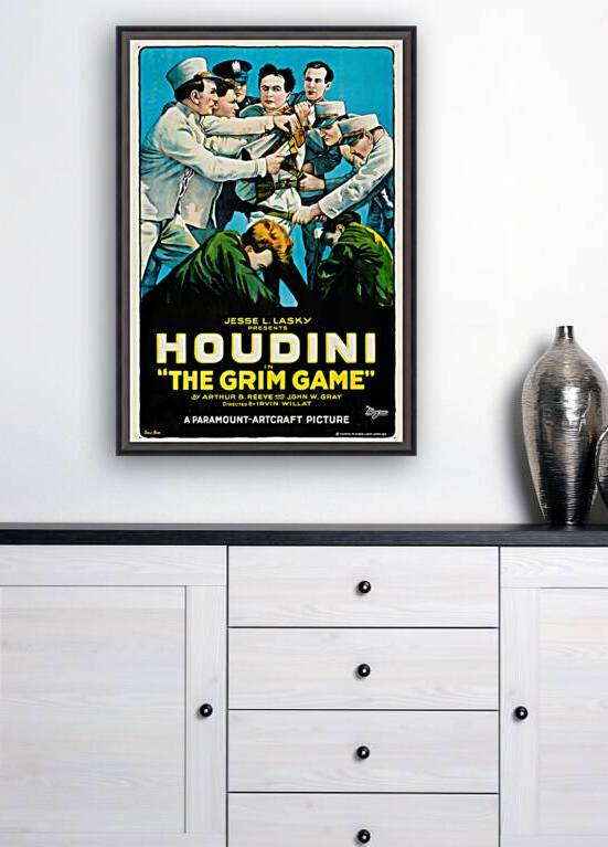 1919 houdini grim game movie poster by Row One Brand