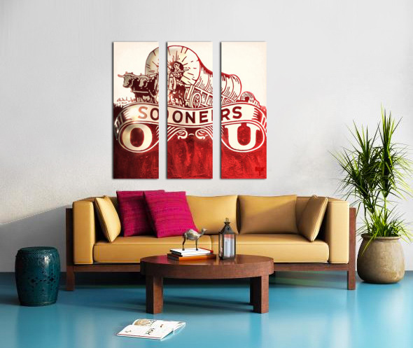 1950s Oklahoma Sooners Remix Art by Row One Brand Wall Art