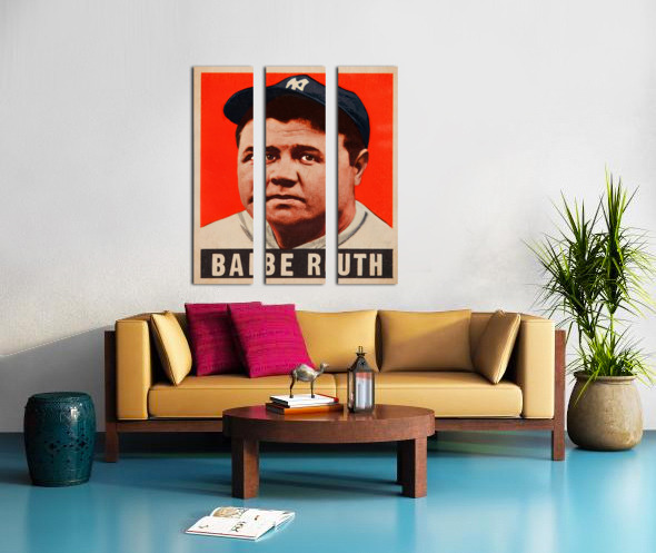 1948 Babe Ruth Baseball Card Art Print by Row One Brand Wall Art