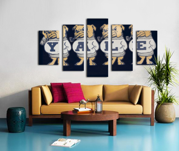 Vintage Yale Bulldog Cartoon Art by Row One Brand Wall Art