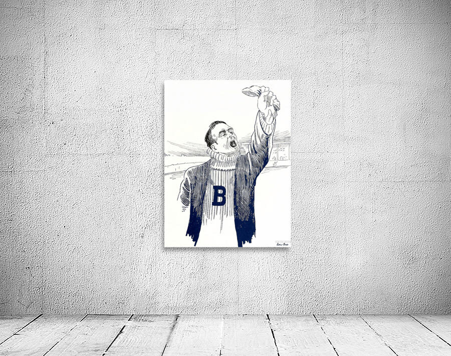 vintage butler bulldog fan art early 1900s Wall Preview