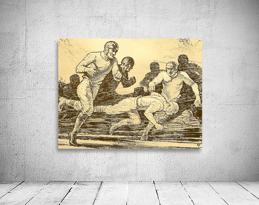 1920s football art vintage gridiron Wall Preview