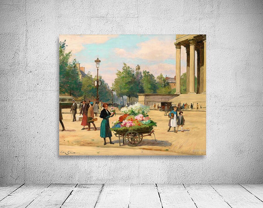 Flower Vendor Before The Madeleine Church Paris V Wall Preview