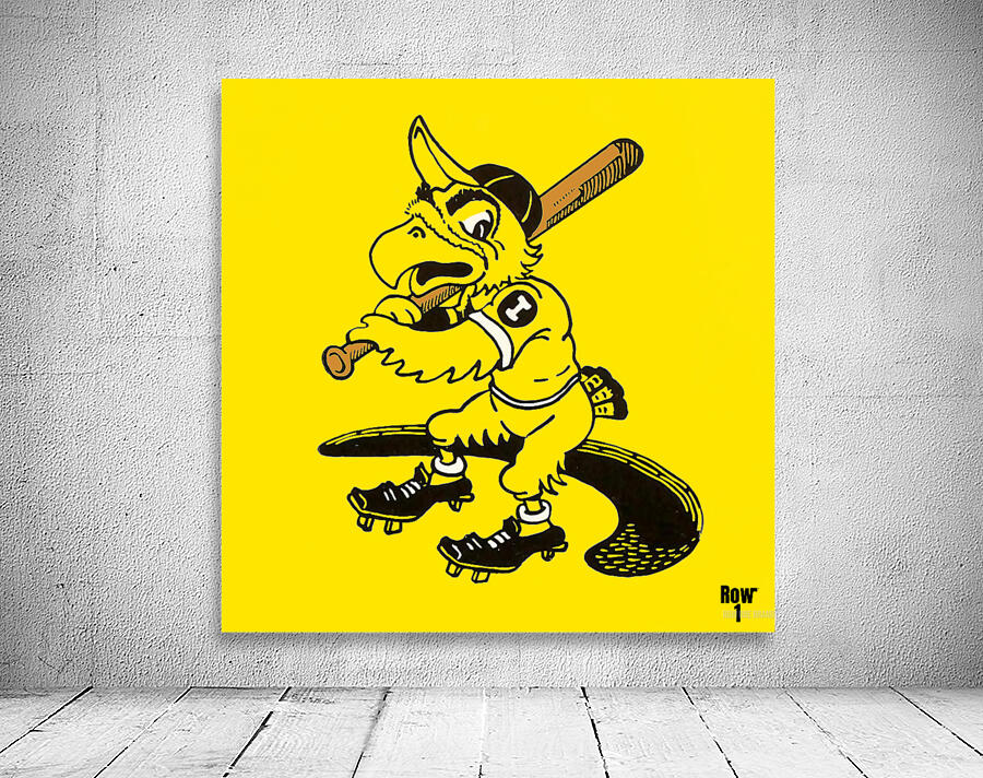 Dick Spencer Iowa Herky Hawk Baseball Cartoon Art Wall Preview