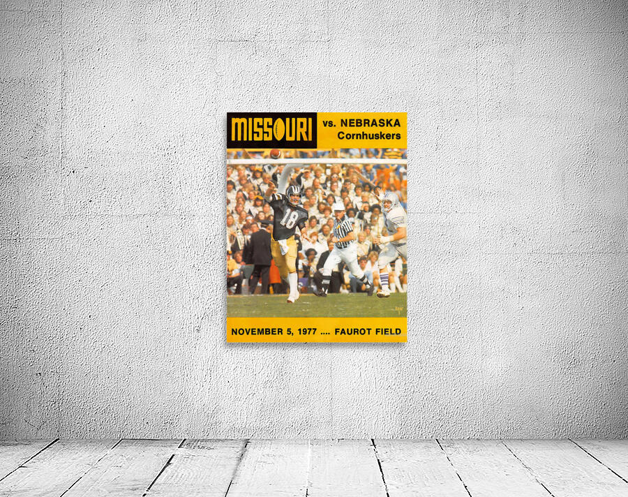 1977 nebraska missouri football program art  Wall Preview
