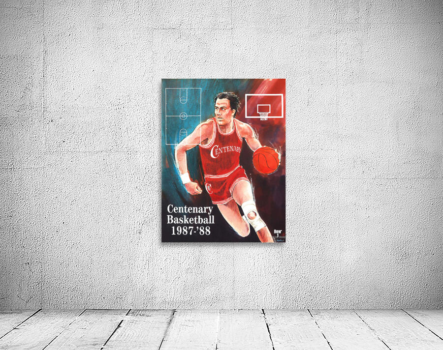 Ron Rice Nba 1987 Centenary Basketball Art by Ron Rice by Row One Brand Wall Art