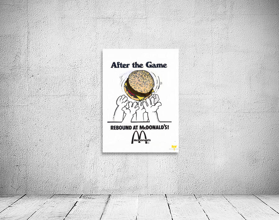 1970s mcdonalds basketball ad Wall Preview