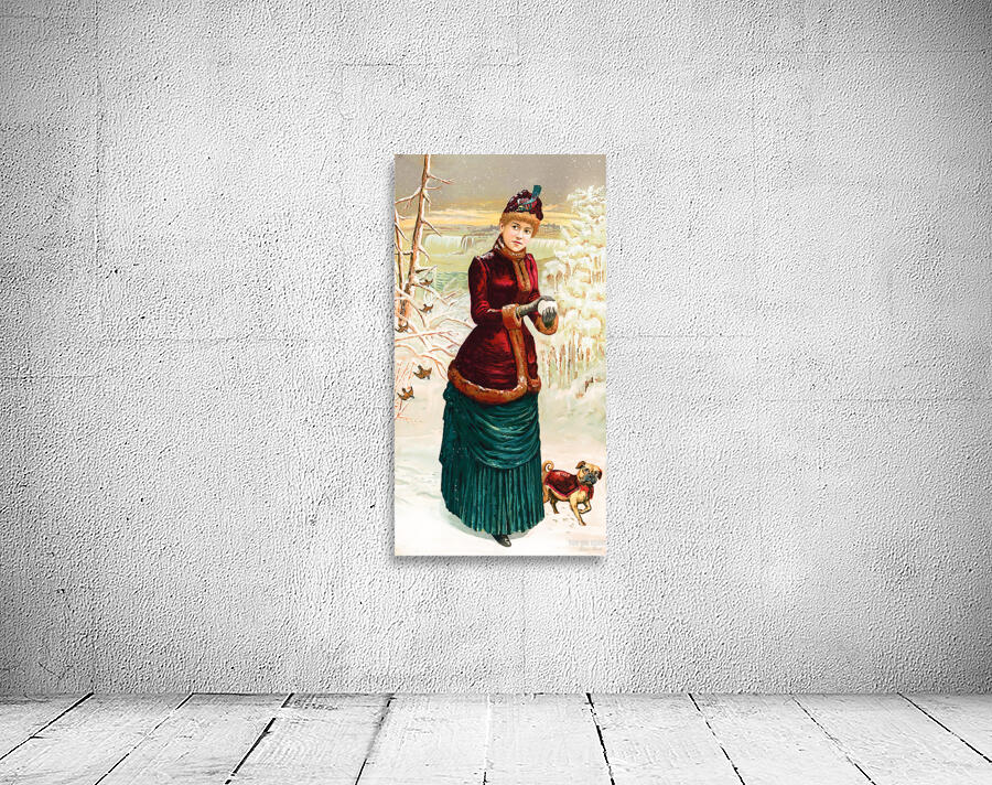 late 1800s woman in snow Wall Preview