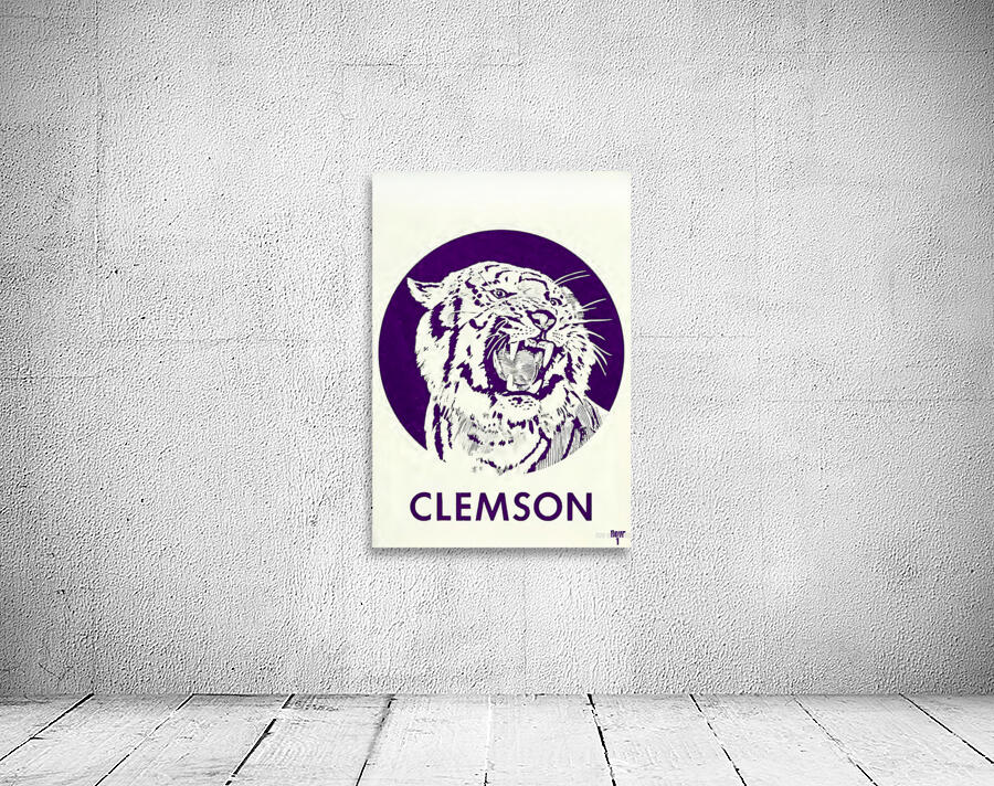 1960s clemson tiger art Wall Preview