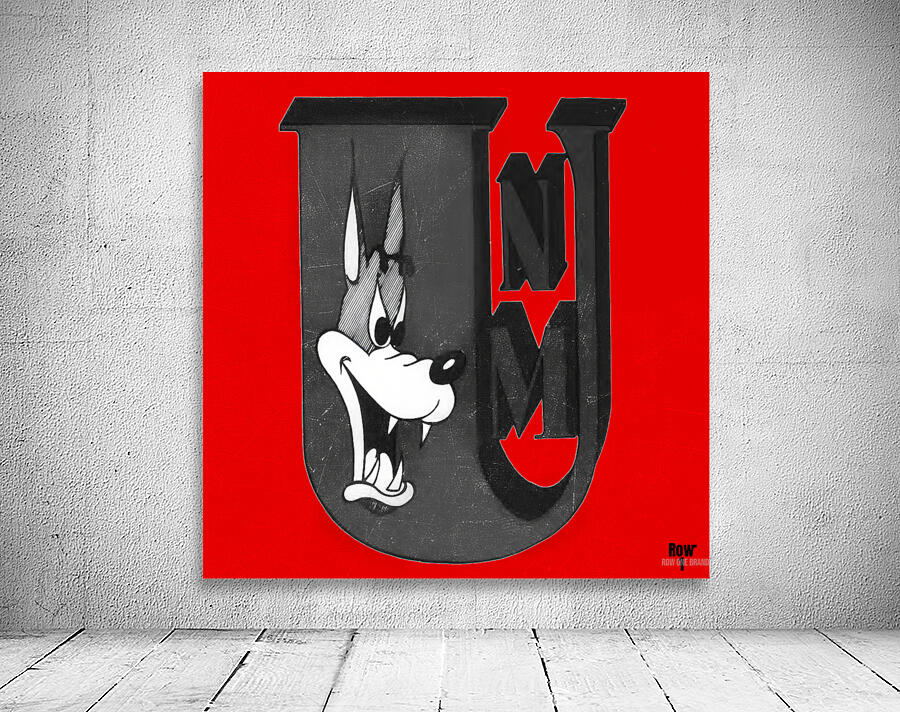 vintage unm new mexico lobo art  Wall Preview