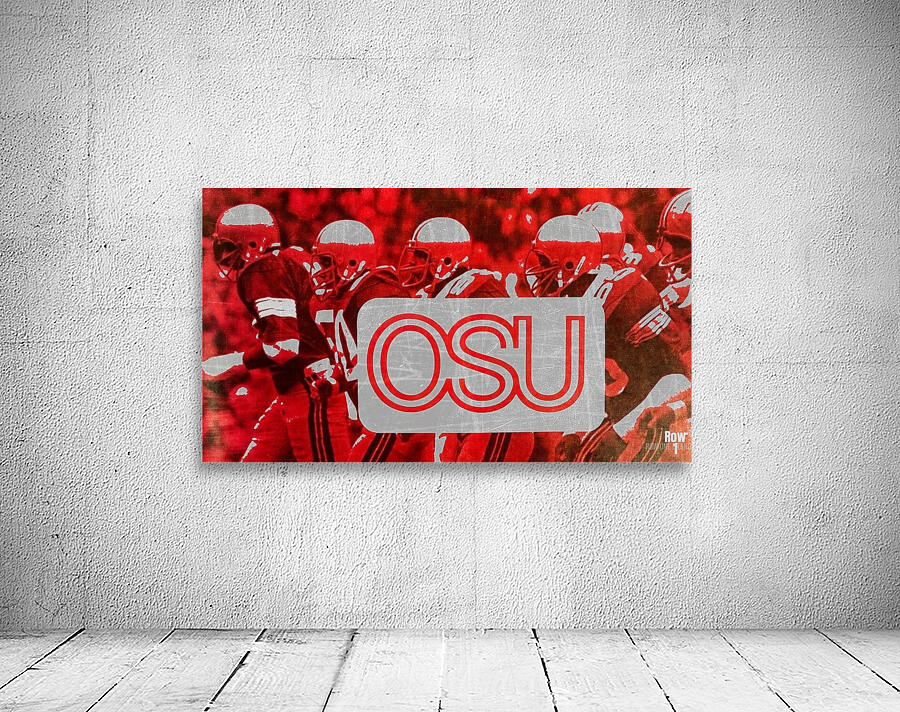 Retro OSU Buckeyes Football Art Wall Preview