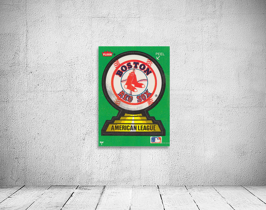 1988 Boston Red Sox Fleer Decal Art Wall Preview