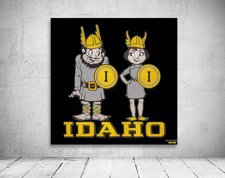 Vintage Idaho Vandals Cartoon Couple Art Wall Preview