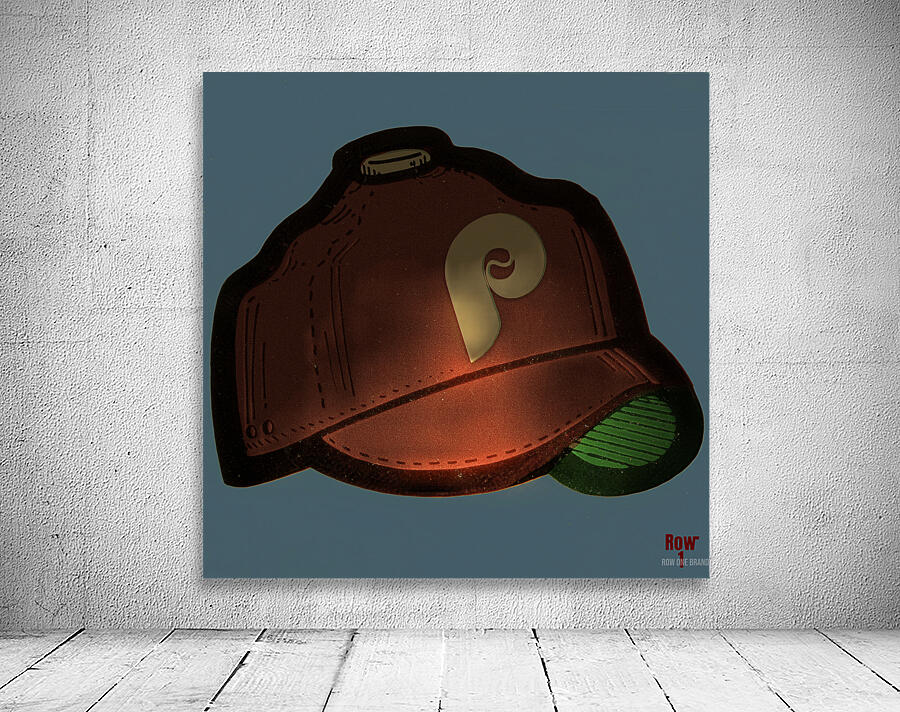 Vintage Phillies Ballcap Art Wall Preview
