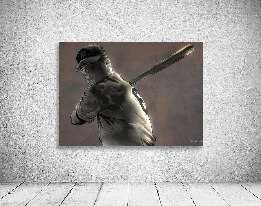 Mickey Mantle Rookie Art Wall Preview