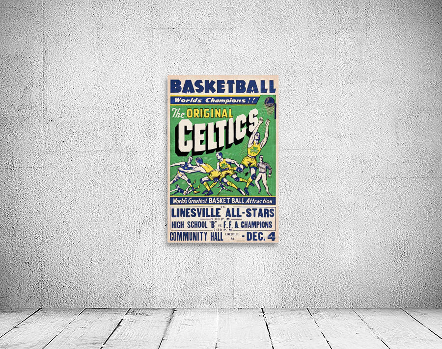 1930s original celtics basketball art Wall Preview