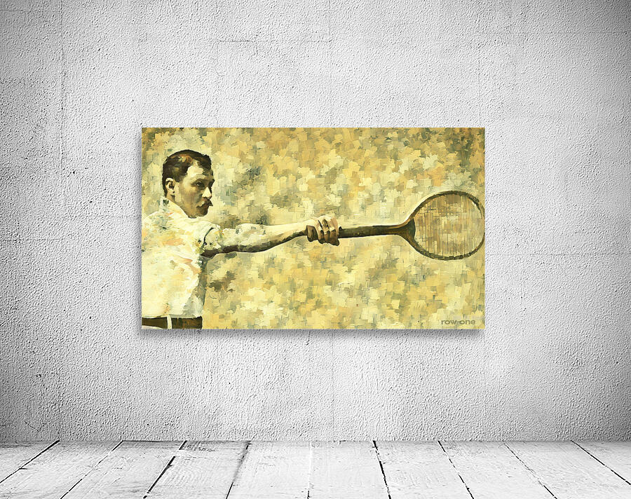 the backhand vintage tennis art Wall Preview