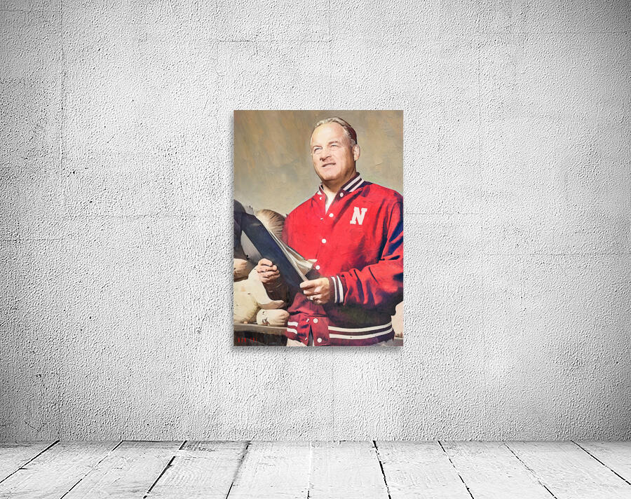 bob devaney nebraska football coach art by Row One Brand Wall Art