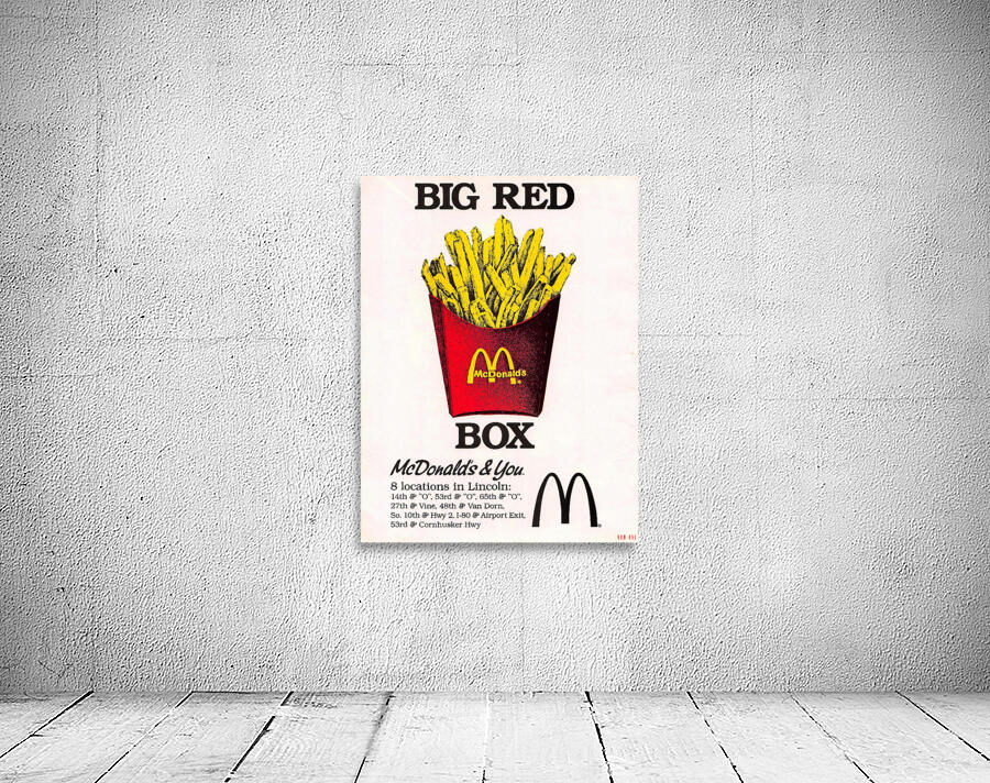 1984 McDonalds Big Red Box Ad Wall Preview
