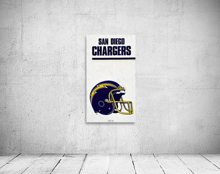 1980s san diego chargers helmet art Wall Preview