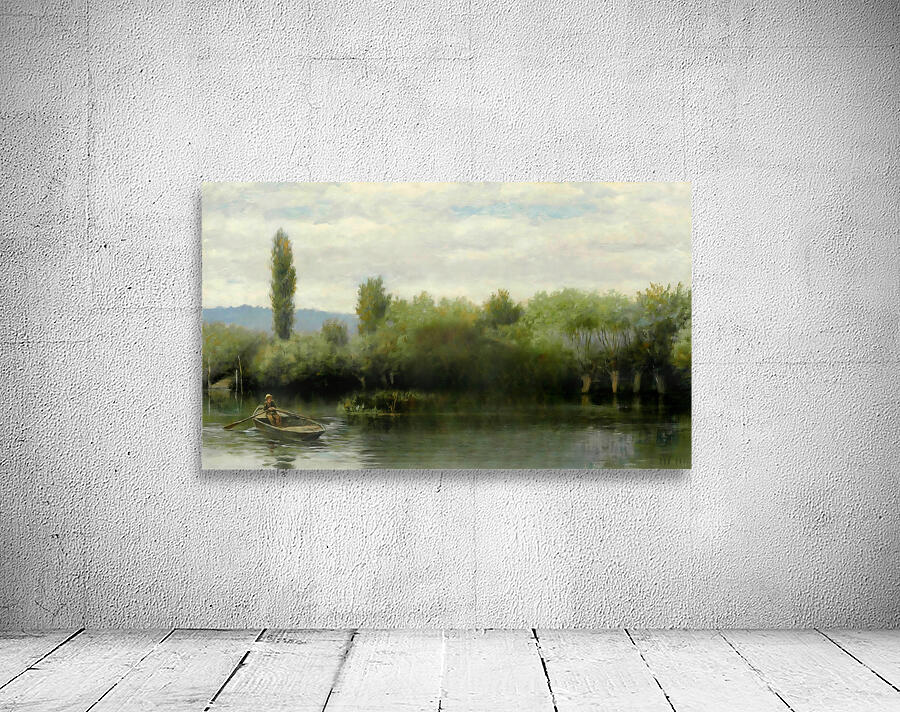 man in canoe Wall Preview