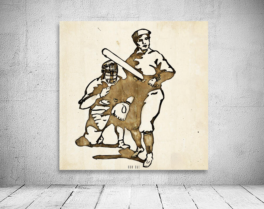 early 1900s baseball art Wall Preview