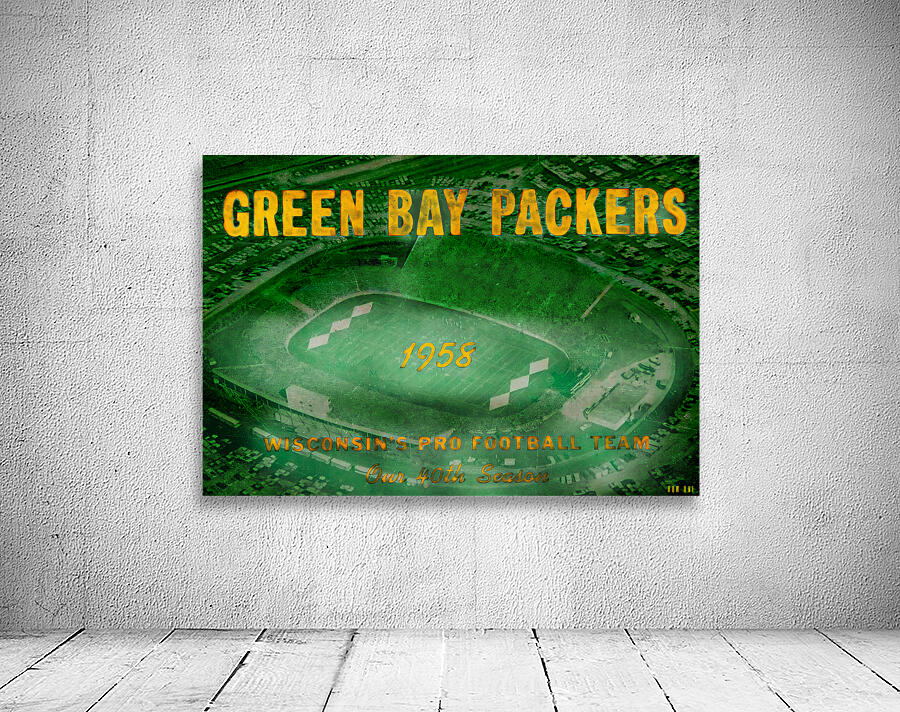 1958 green bay packers football art remix Wall Preview