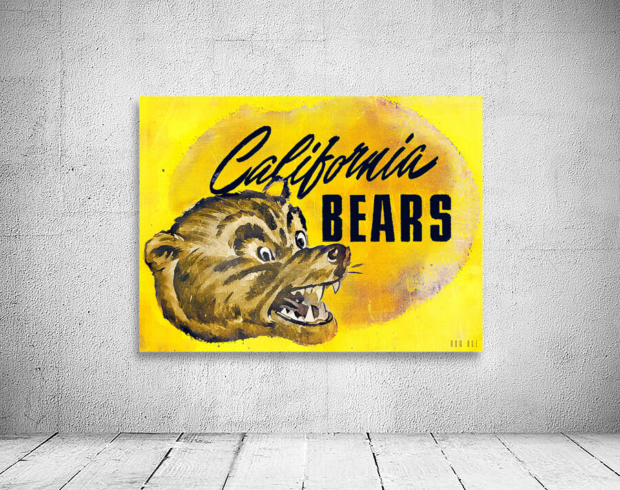 Vintage Cal Bear Remix Art Wall Preview