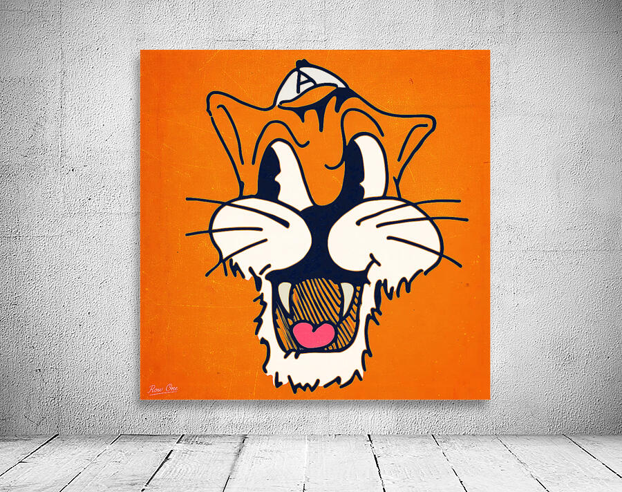 Vintage Auburn Tiger Cartoon Art Wall Preview