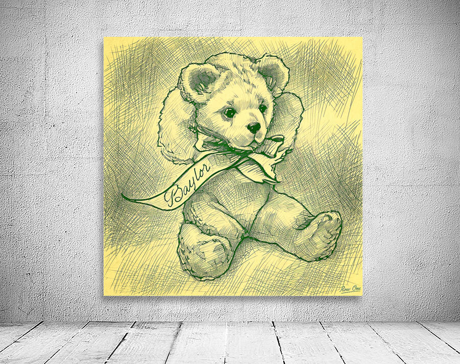 1950s Baylor Teddy Bear Art Wall Preview