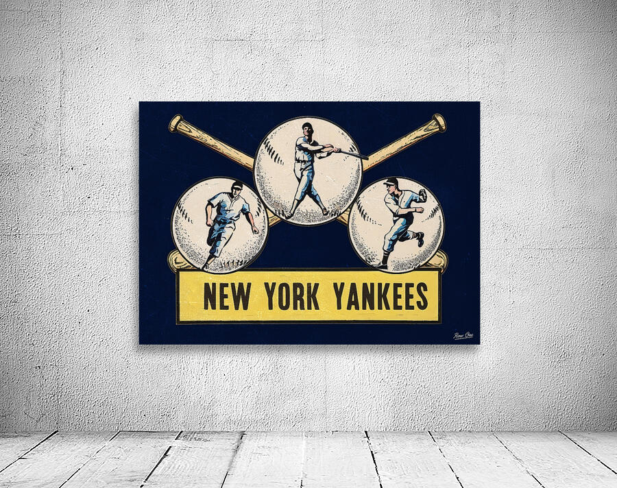 Vintage New York Yankees Three Ball Art Wall Preview