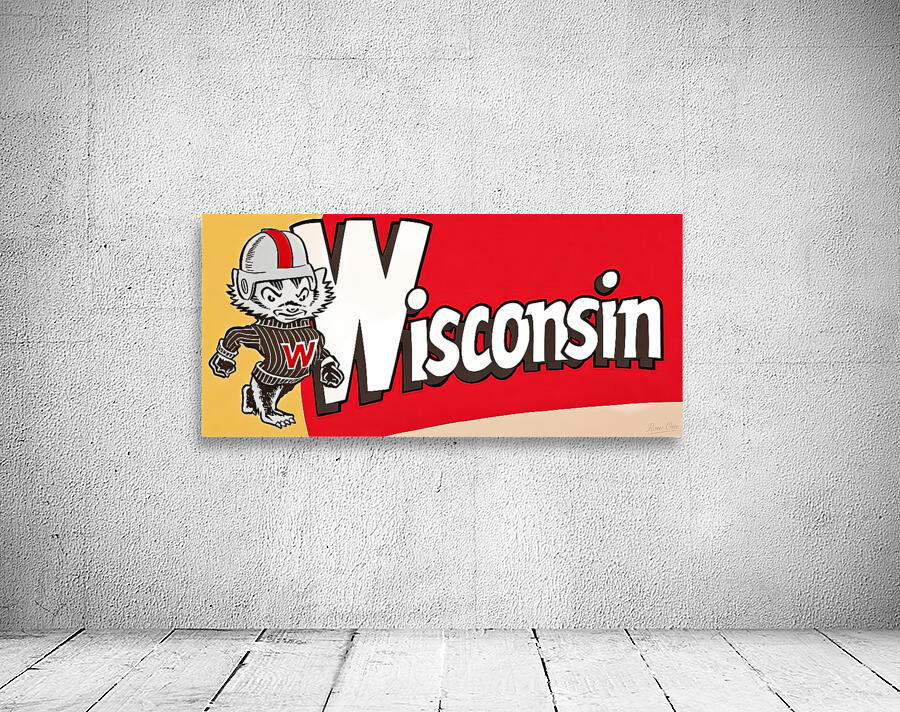 1950s Wisconsin Badgers Football Art Wall Preview