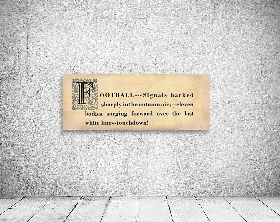 Football Touchdown Word Art Wall Preview