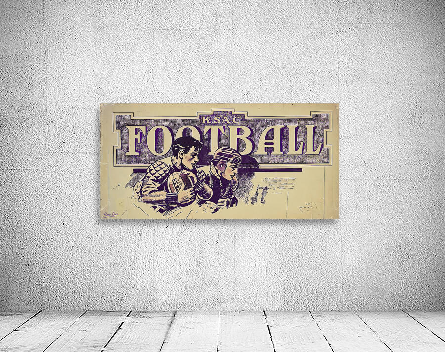 Vintage KSAC Football Art Remix Wall Preview